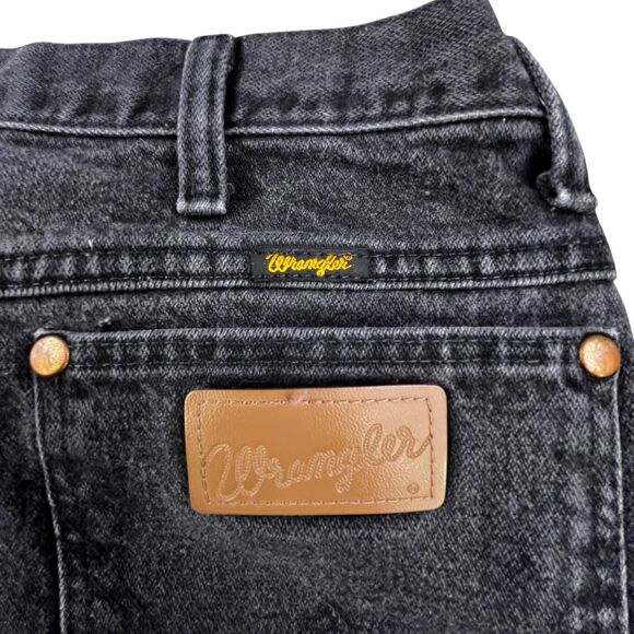 Vintage Wrangler Jeans Mens 35x30 (Fits 34x29) Black Denim Cowboy Cut 936WBK - Picture 1 of 12